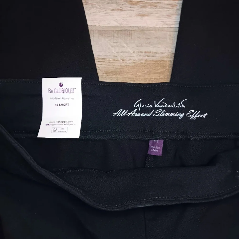 Gloria Vanderbilt Pull-On Womens Slim Leg Stretch Pants NWT - Picture 4 of 6